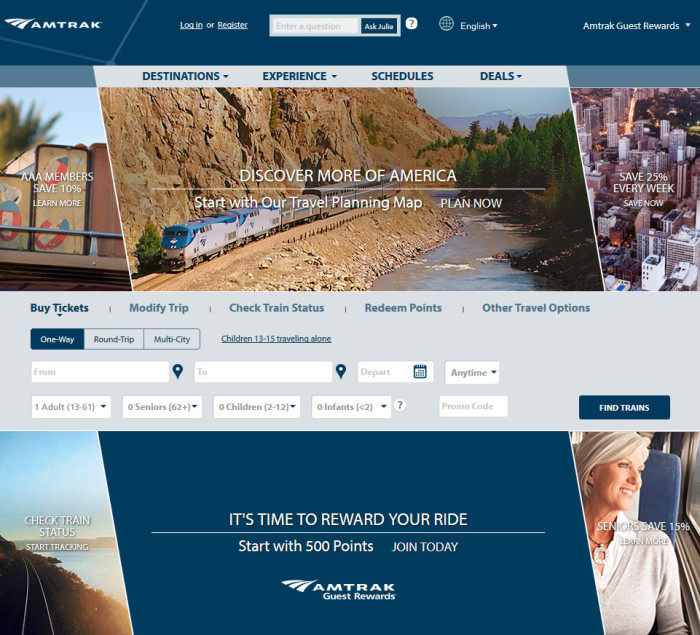 Amtrak Official Website